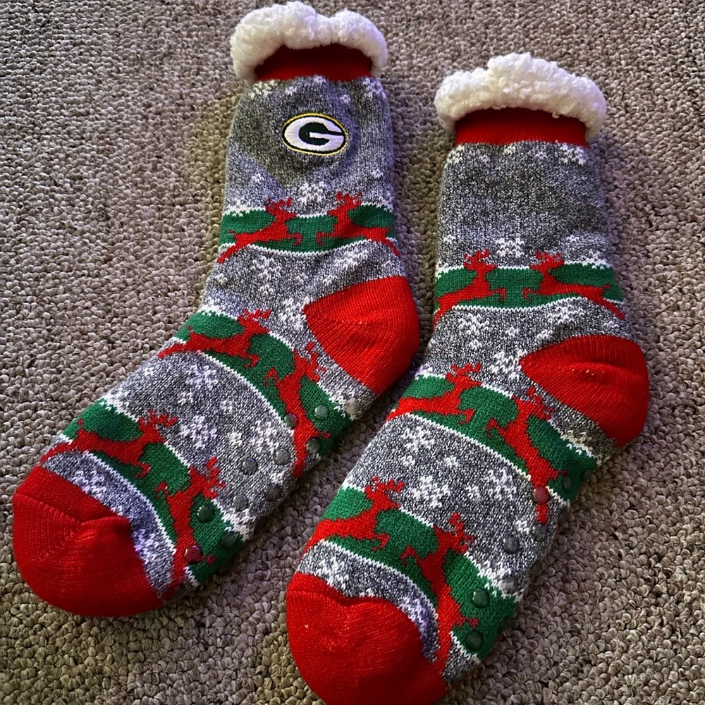 Green Bay Packer Christmas Socks